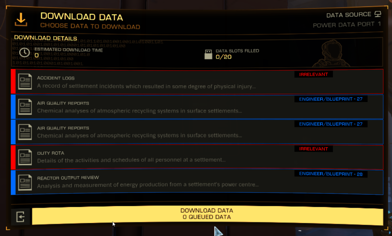 Dataport overlay